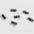 2.54 5P black single row circular pin connector